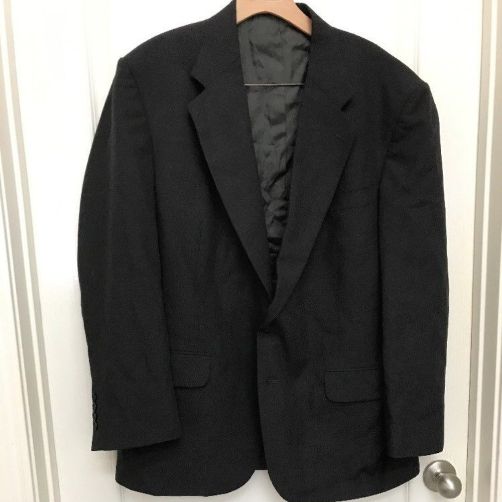 Stafford Men's Sz 44R Charcoal Gray Blazer